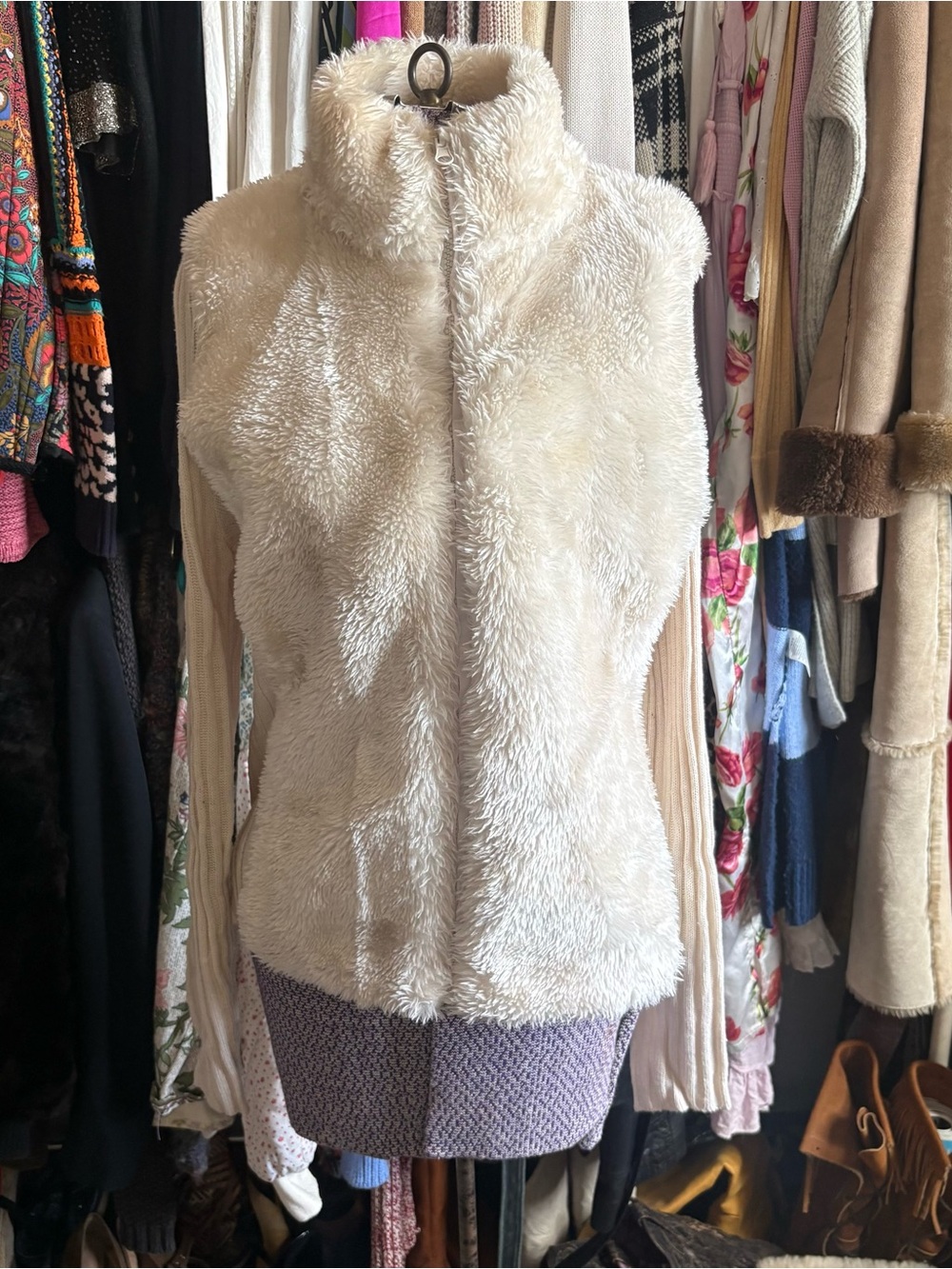 Y2K Faux Fur Cardigan